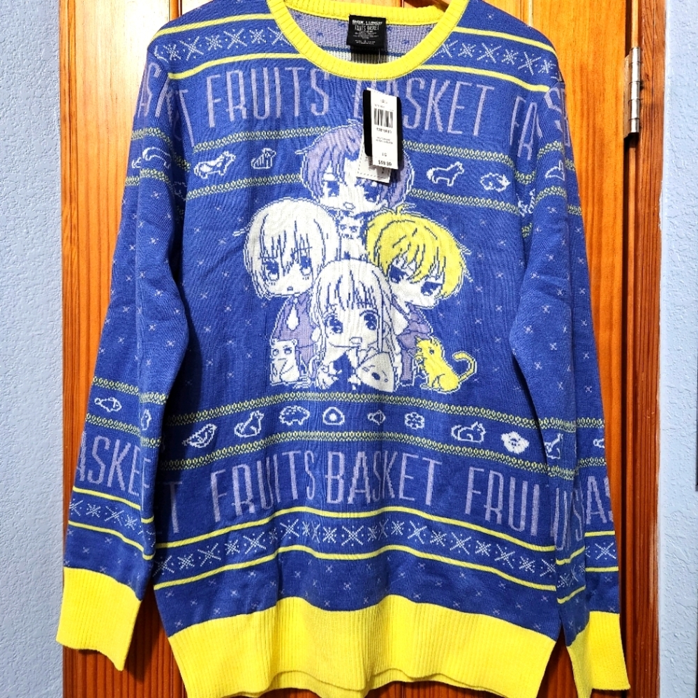 Fruits Basket Anime Ugly Christmas Sweater Unisex sz Large